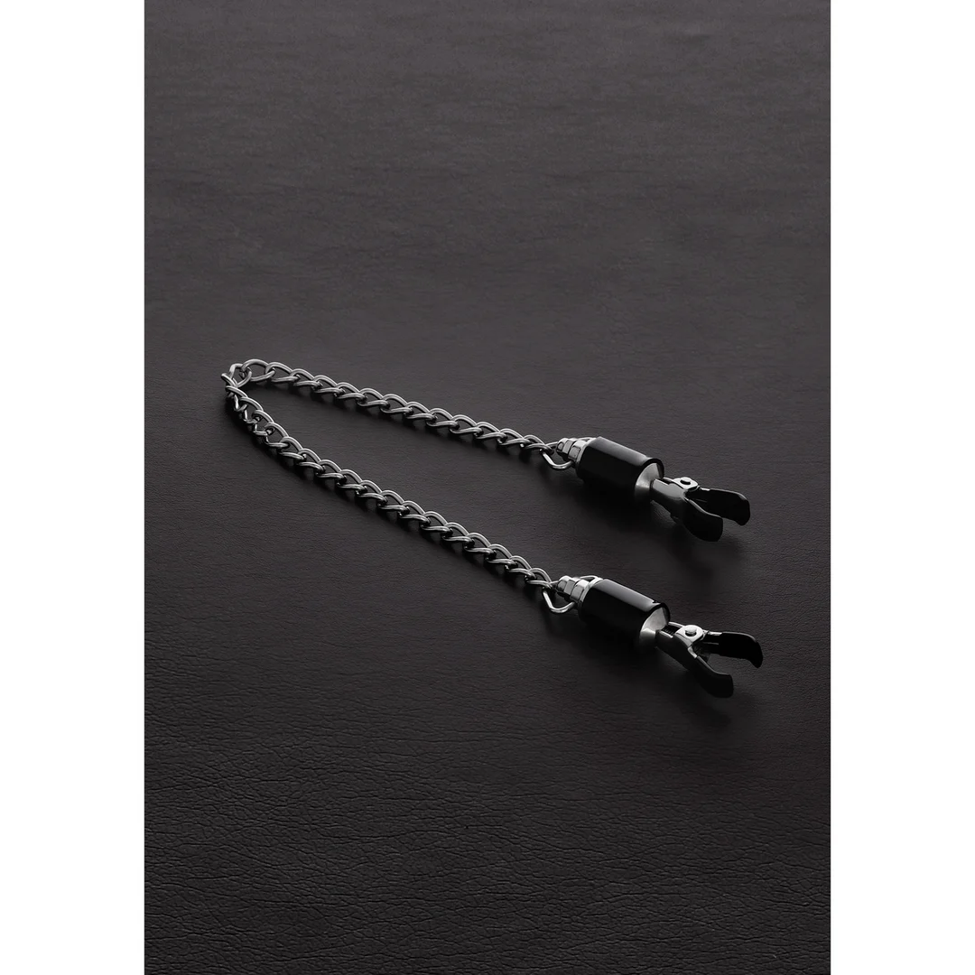 BDSM tepelklemmen met verstelbare druk – Vaten Tit Klemmen met Ketting (paar) - Afbeelding 2