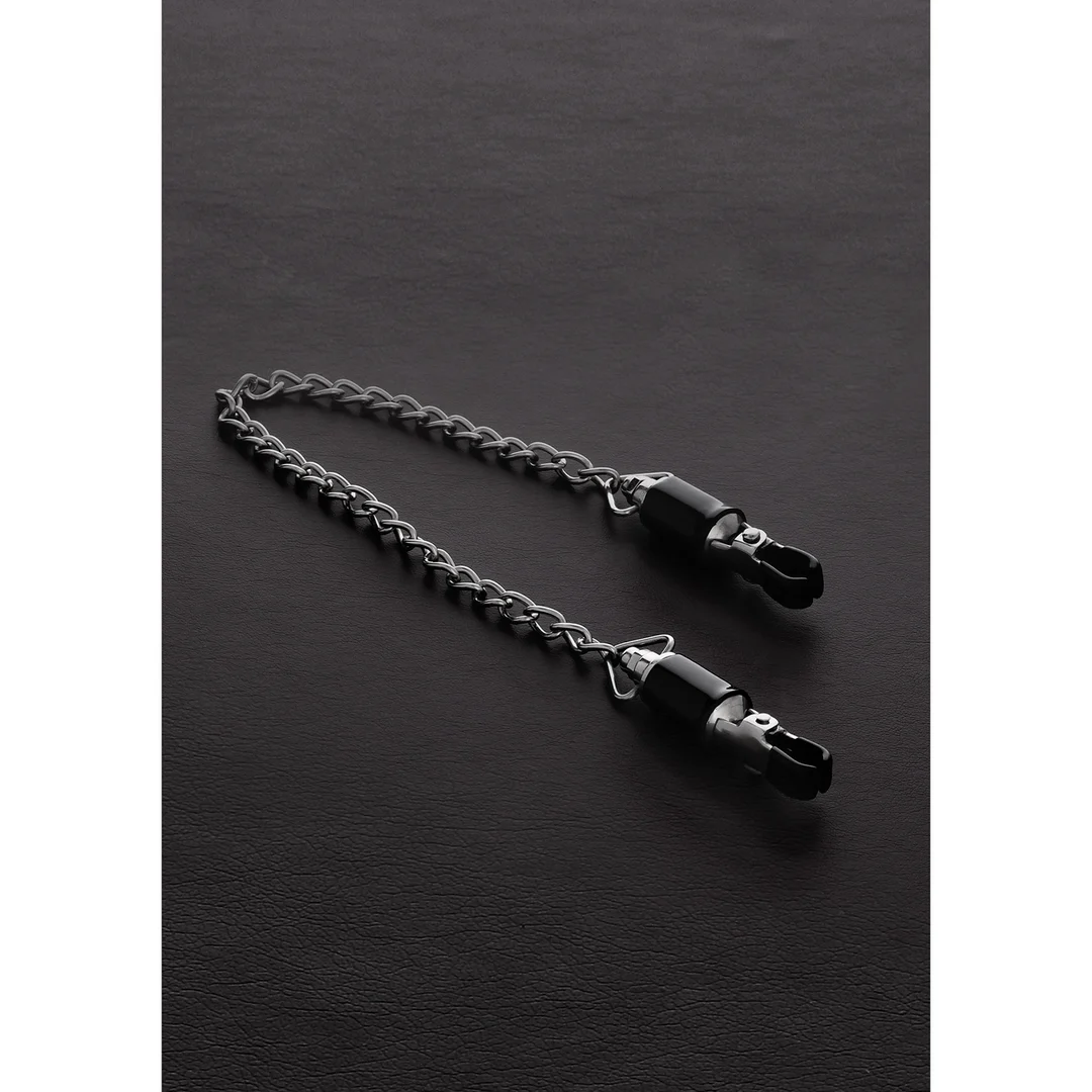 BDSM tepelklemmen met verstelbare druk – Vaten Tit Klemmen met Ketting (paar) - Afbeelding 3