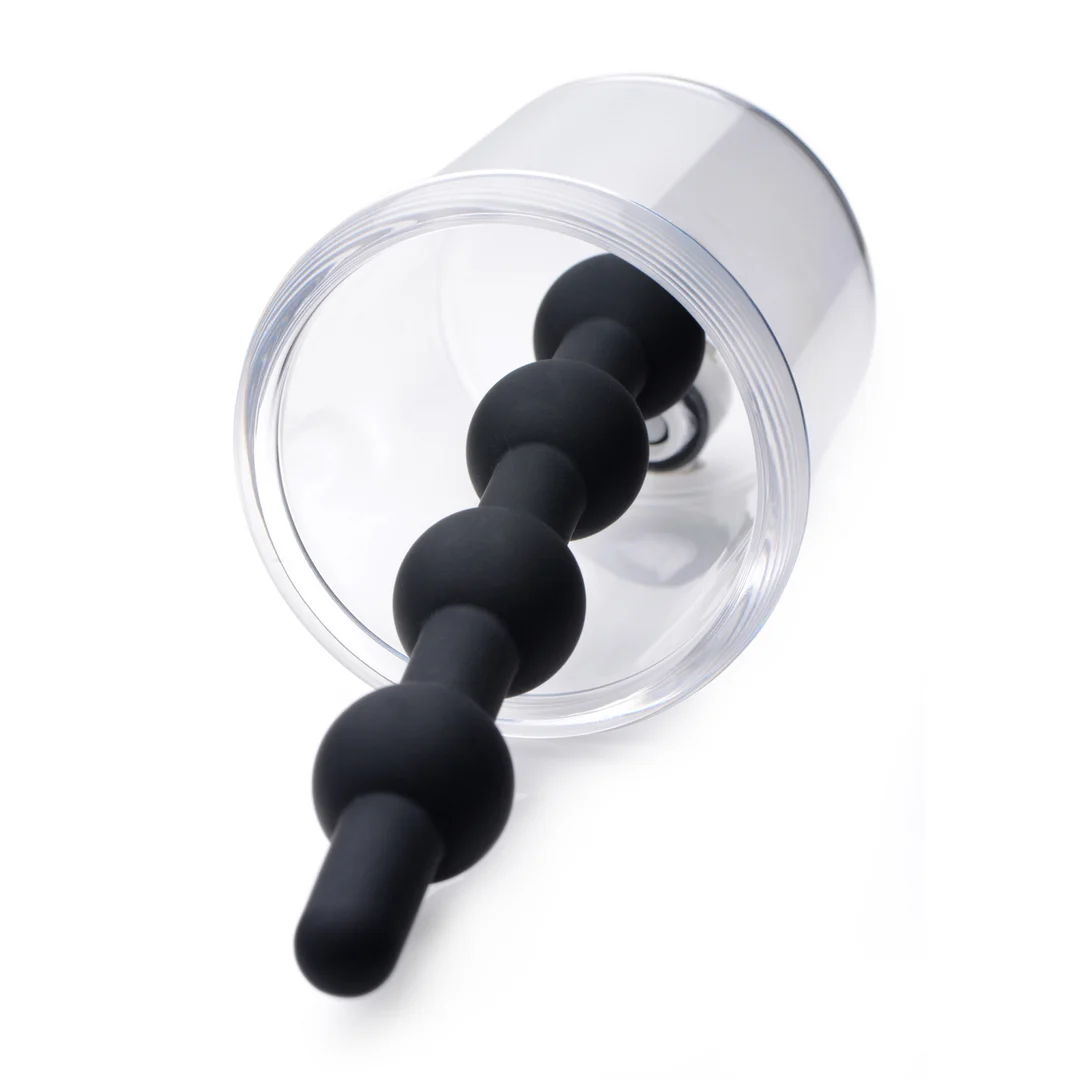 Cylindre Rosebud avec quatre perles anales en silicone – Image 2