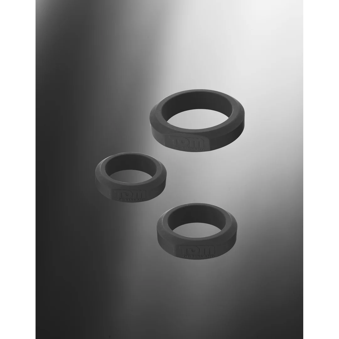 XR Brands siliconen cockring set met 3 maten - Afbeelding 2