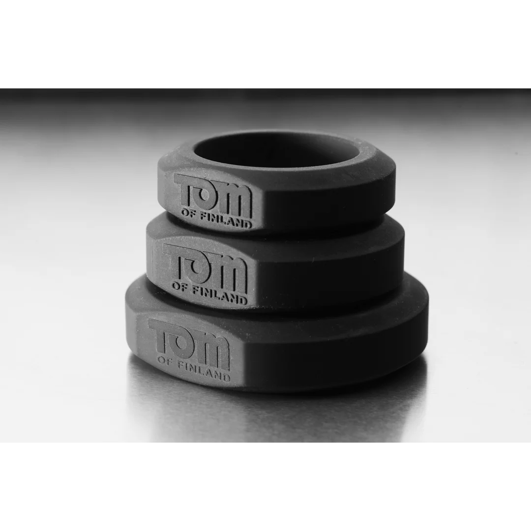 XR Brands siliconen cockring set met 3 maten - Afbeelding 5