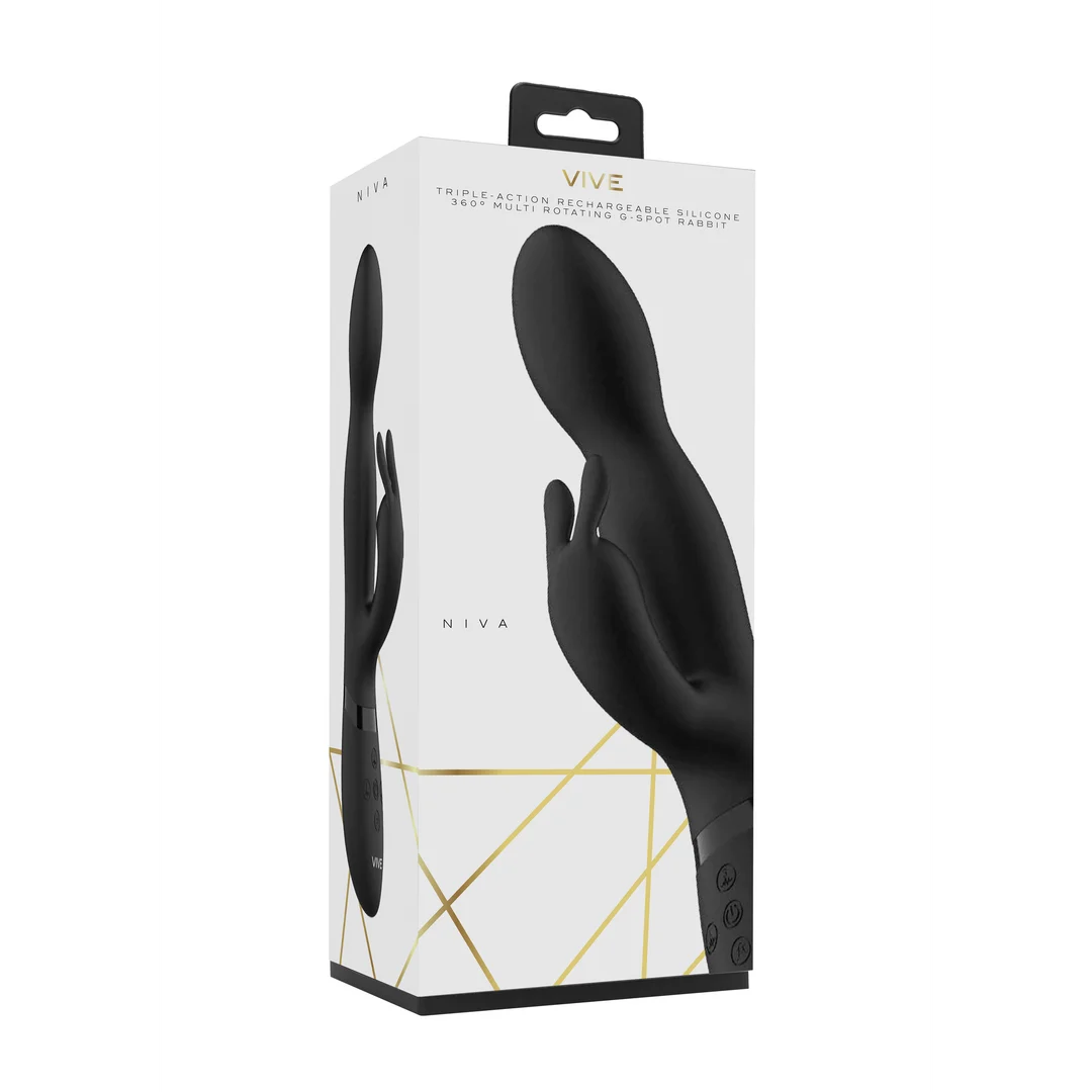 rabbit vibrator – 360° roterende g-spot tip & 10 standen – VIVE by Shots, paars - Afbeelding 8