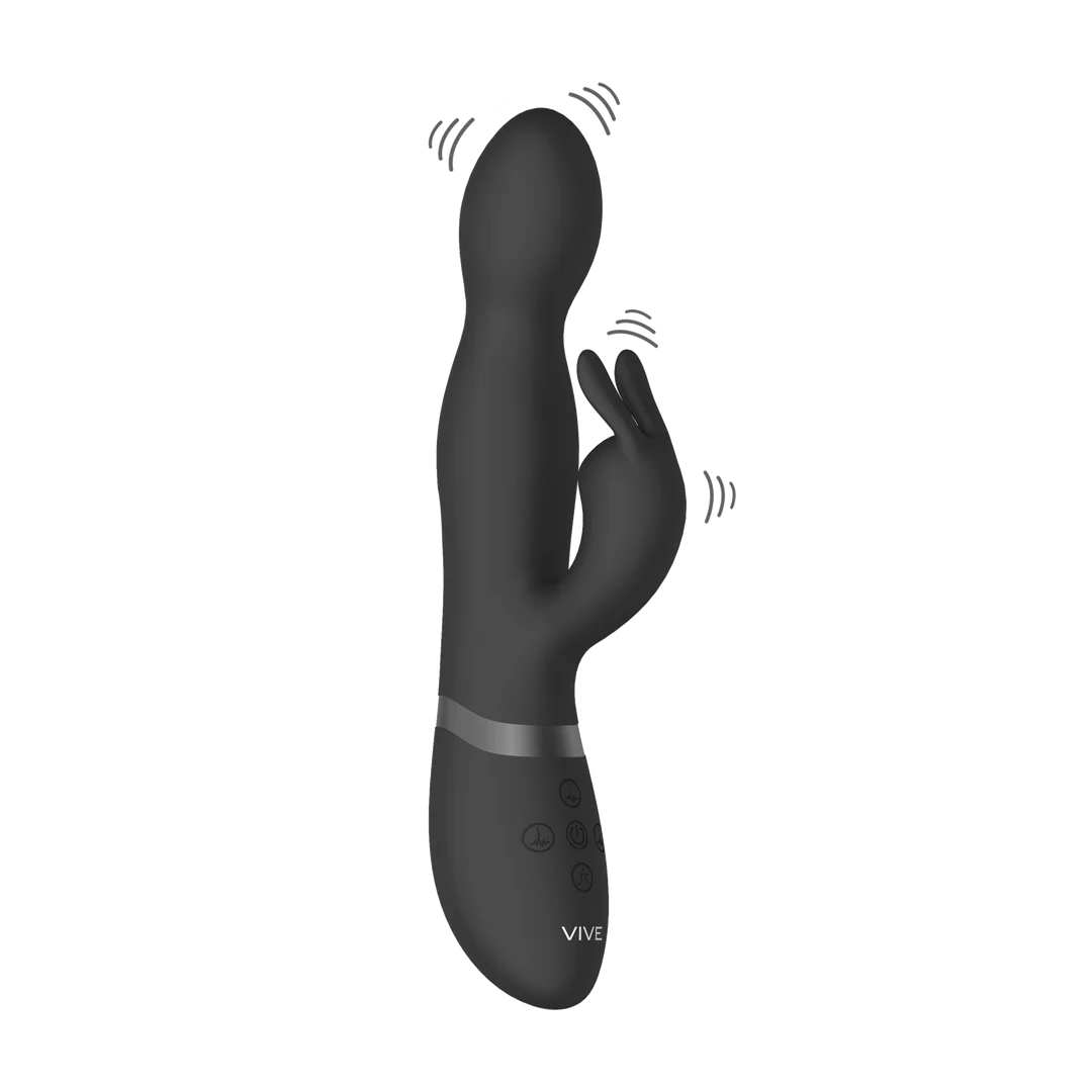 rabbit vibrator – 360° roterende g-spot tip & 10 standen – VIVE by Shots, paars - Afbeelding 10