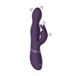rabbit vibrator – 360° roterende g-spot tip & 10 standen – VIVE by Shots, paars - Afbeelding 4