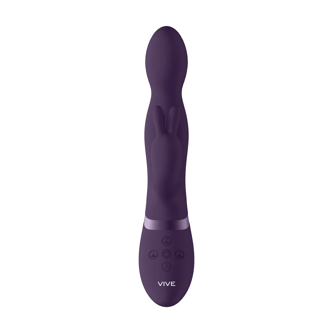 rabbit vibrator – 360° roterende g-spot tip & 10 standen – VIVE by Shots, paars - Afbeelding 5