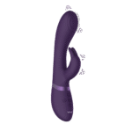 rabbit vibrator – pulse-wave g-spot tip + clitoris vibrator – zwart VIVE by Shots - Afbeelding 4