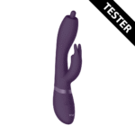 rabbit vibrator – 360° roterende g-spot punt + clitorisstimulatie – VIVE by Shots Paars VIVE by Shots