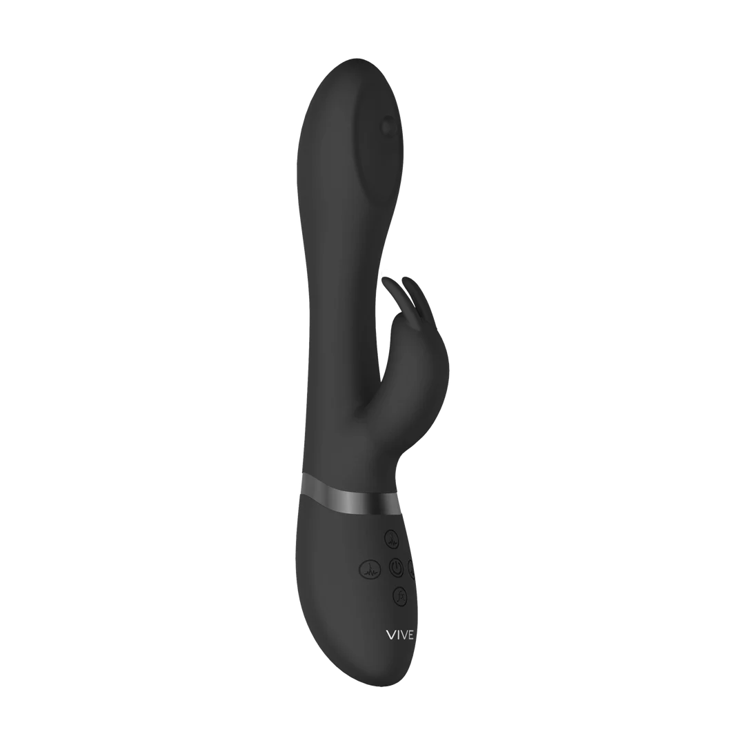 rabbit vibrator – draaiende kralen & 10 standen – VIVE Mira, roze VIVE by Shots - Afbeelding 10