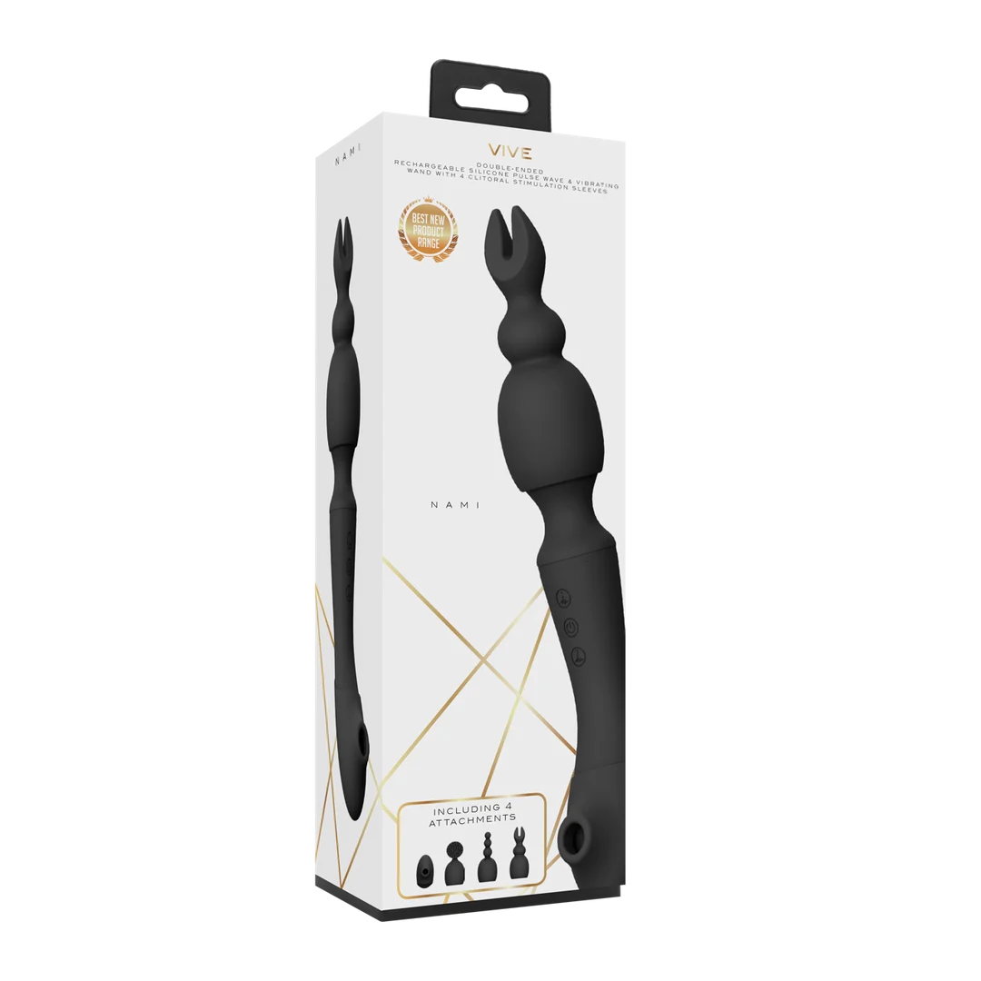 wand vibrator – dubbele motor & 10 standen – VIVE by Shots, paars VIVE by Shots - Afbeelding 1