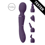 wand vibrator – dubbele motor & 10 standen – VIVE by Shots, paars VIVE by Shots - Afbeelding 2