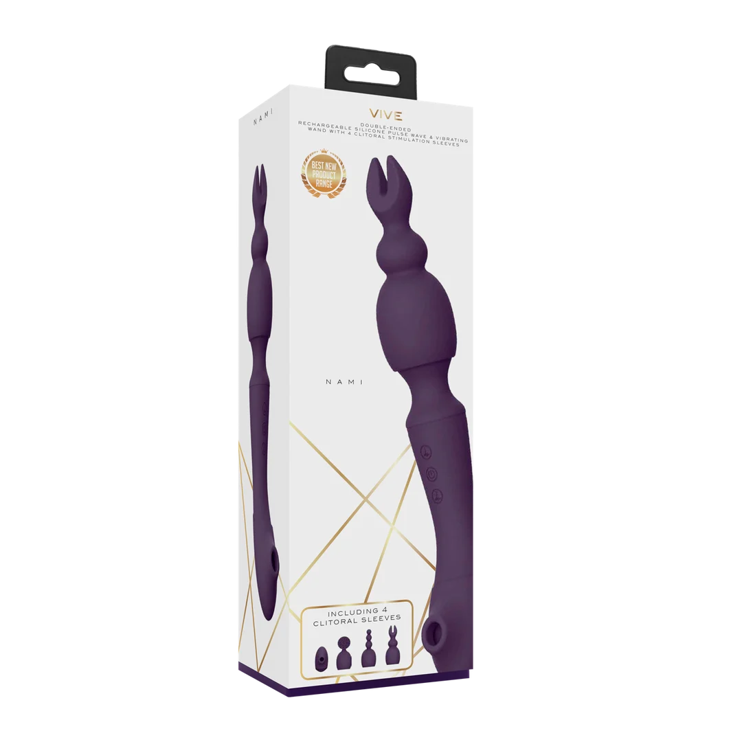 wand vibrator – dubbele motor & 10 standen – VIVE by Shots, paars VIVE by Shots - Afbeelding 8