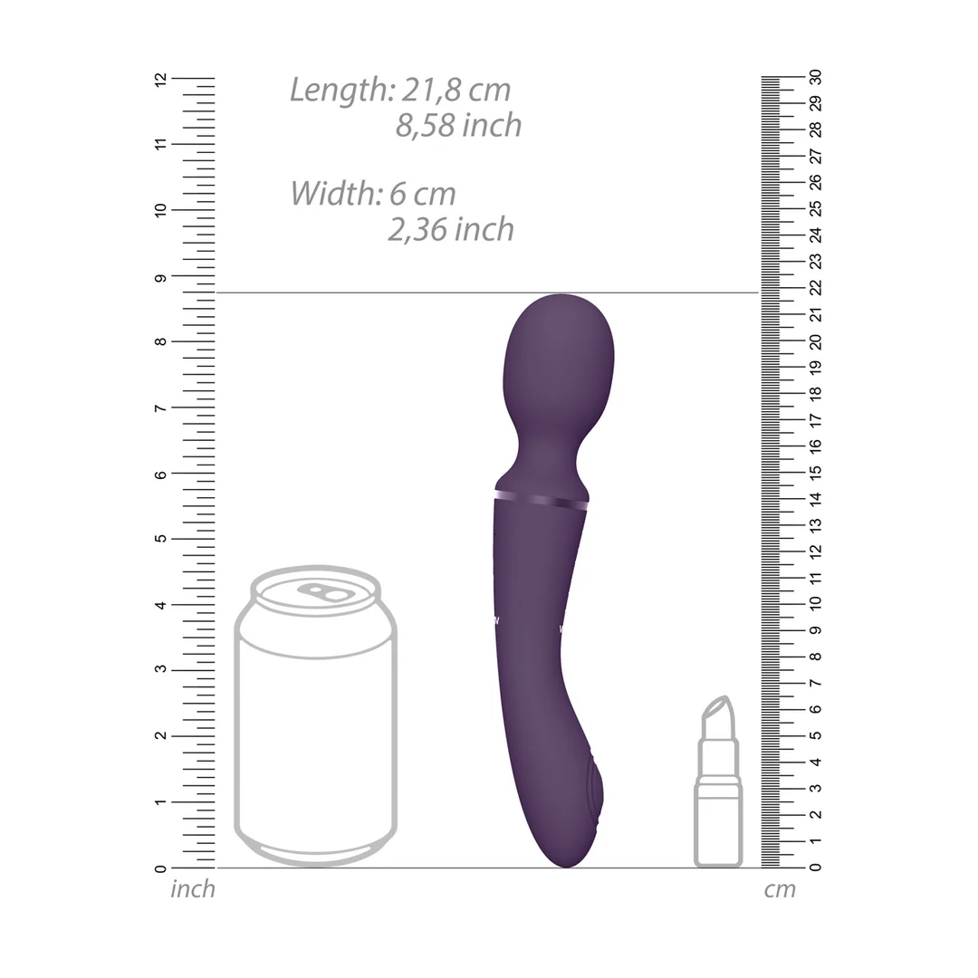 wand vibrator – dubbele motor & 10 standen – VIVE by Shots, paars VIVE by Shots - Afbeelding 13
