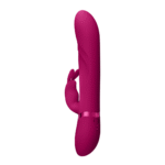 rabbit vibrator – vibrerende tip & roterende kralen – VIVE by Shots, roze VIVE by Shots - Afbeelding 3