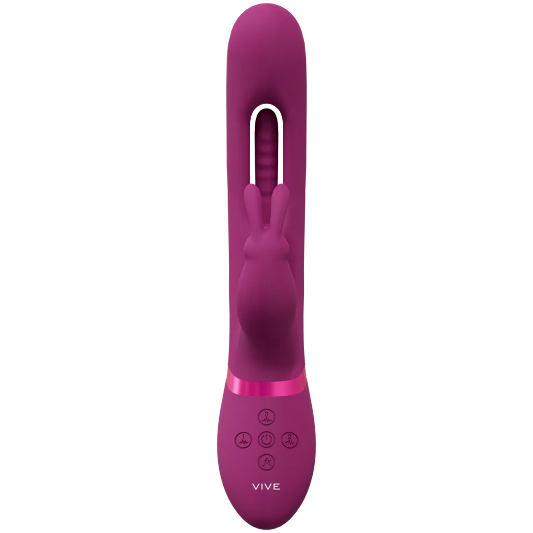 VIVE by Shots VIVE, rosa, vibratore rabbit a triplo motore con linguetta vibrante per il punto G - immagine 5