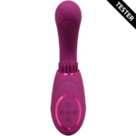 g-spot vibrator – drievoudige motor met pulse wave en vibrerende borstels – VIVE by Shots, roze - Afbeelding 2