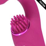 g-spot vibrator – drievoudige motor met pulse wave en vibrerende borstels – VIVE by Shots, roze - Afbeelding 5