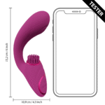 g-spot vibrator – drievoudige motor met pulse wave en vibrerende borstels – VIVE by Shots, roze - Afbeelding 6